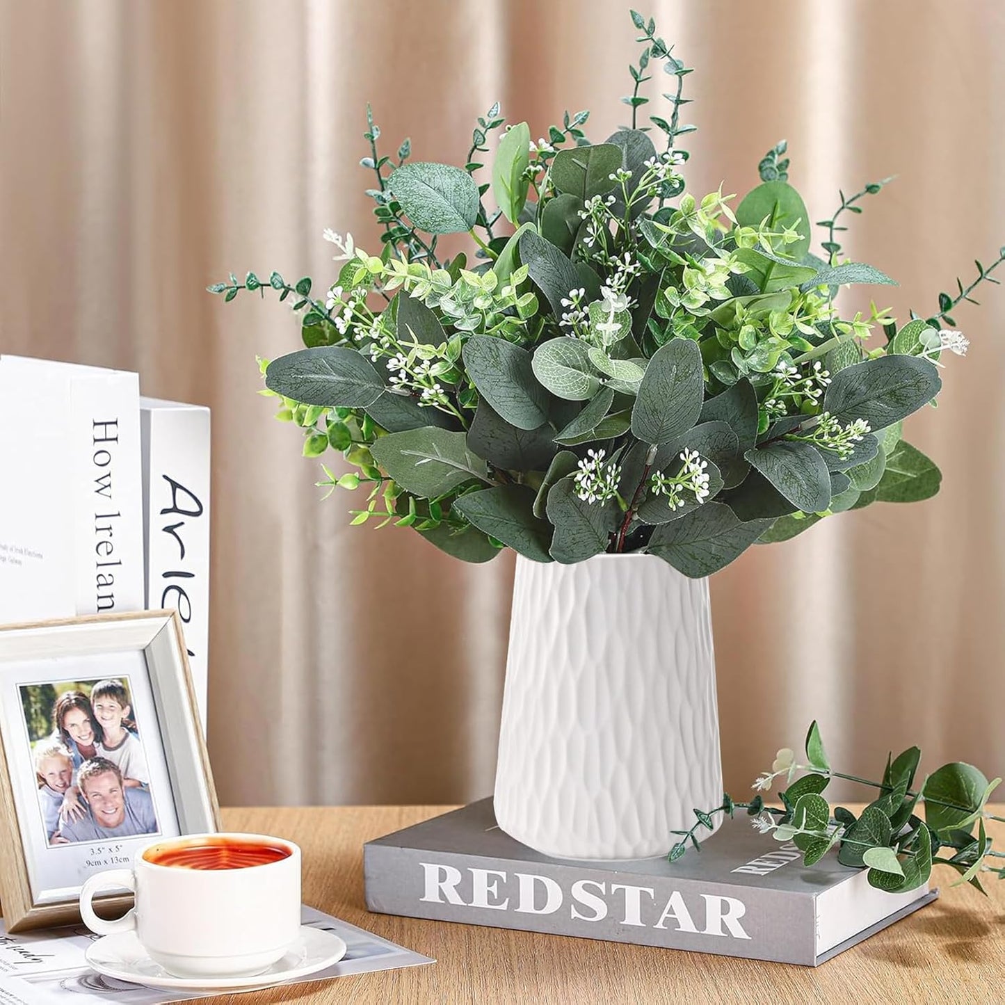 4 Kinds Mixed Artificial Greenery Stems / Green / Set of 60