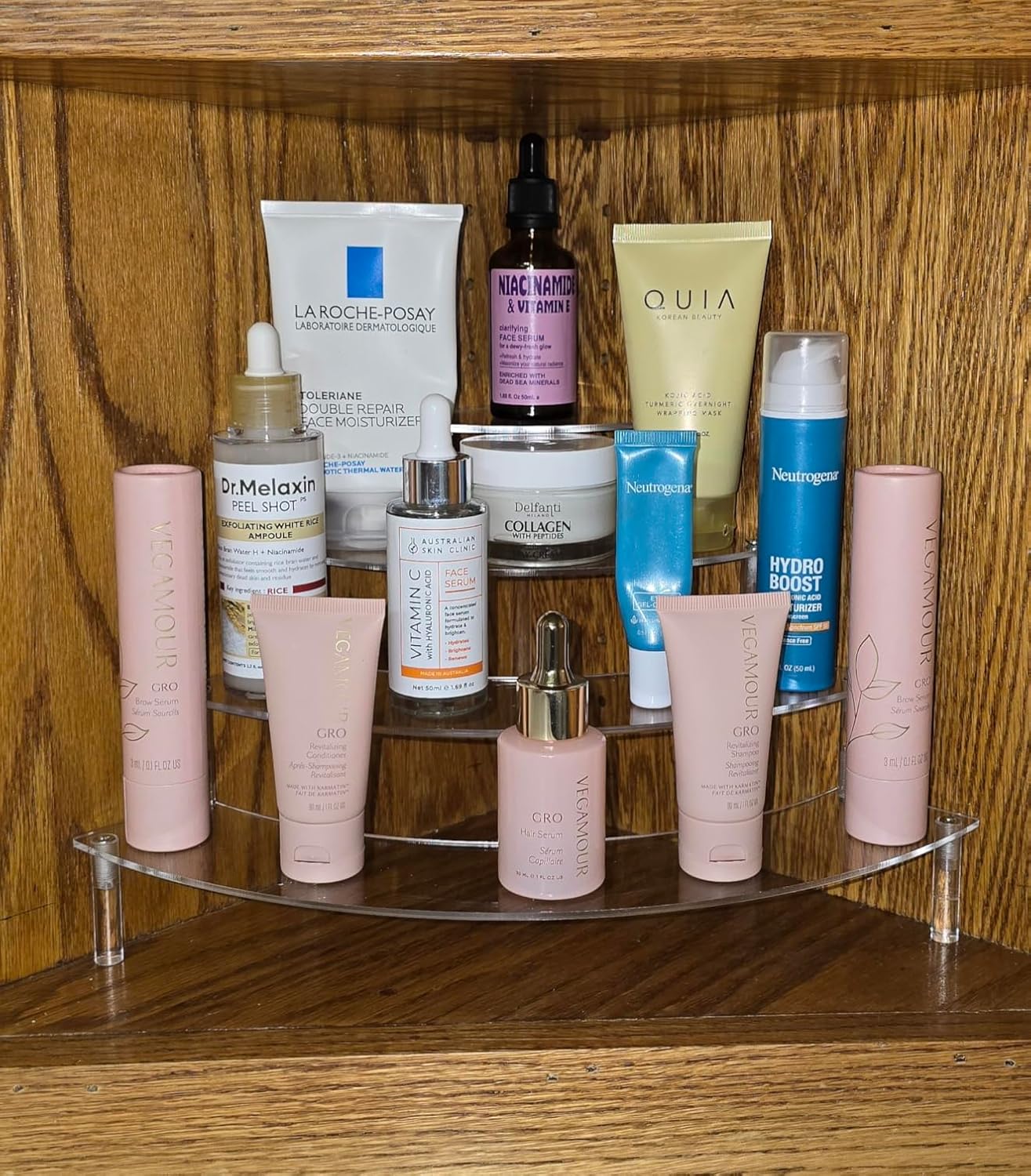4 Tier Desktop Display Stand for Mini Figurines / Clear