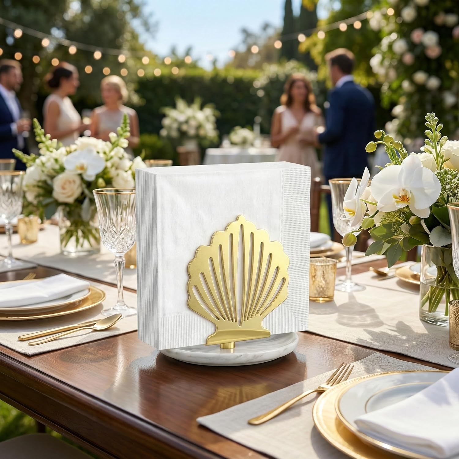 Napkin Holder / Decorative Stand / Gold
