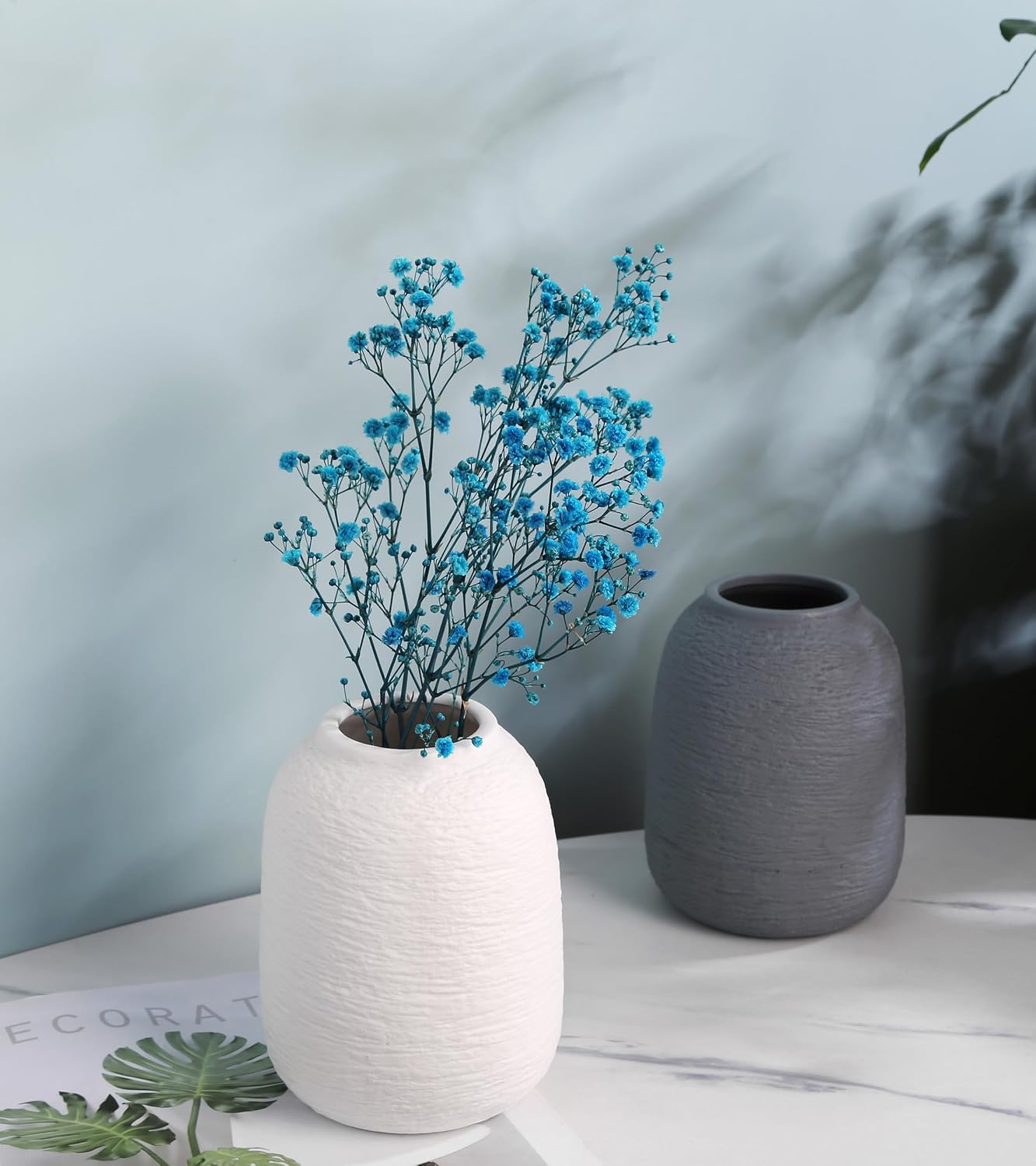 Grey Ceramic Vases / Grey Blue