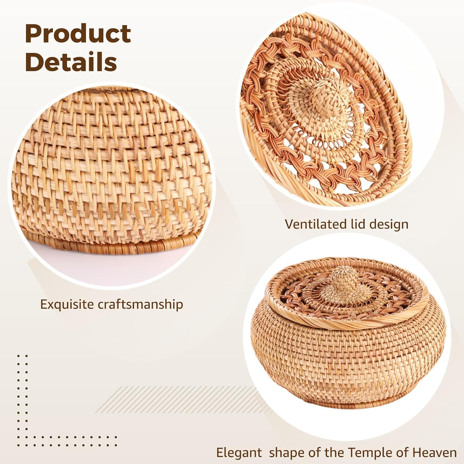 Round Woven Basket / 9.1 Inch