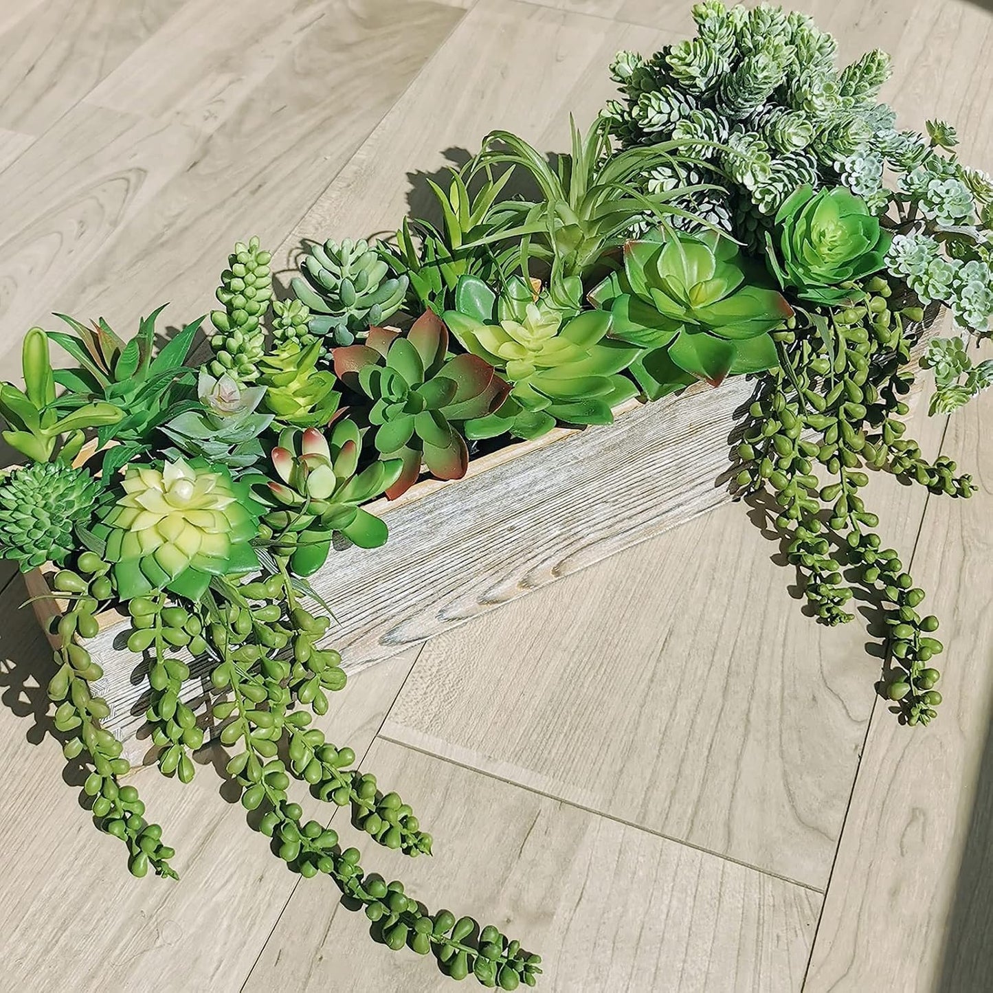 Assorted Artificial Succulents Plants Unpotted Small Aloe Hops Cactus String / Green / Set of 19