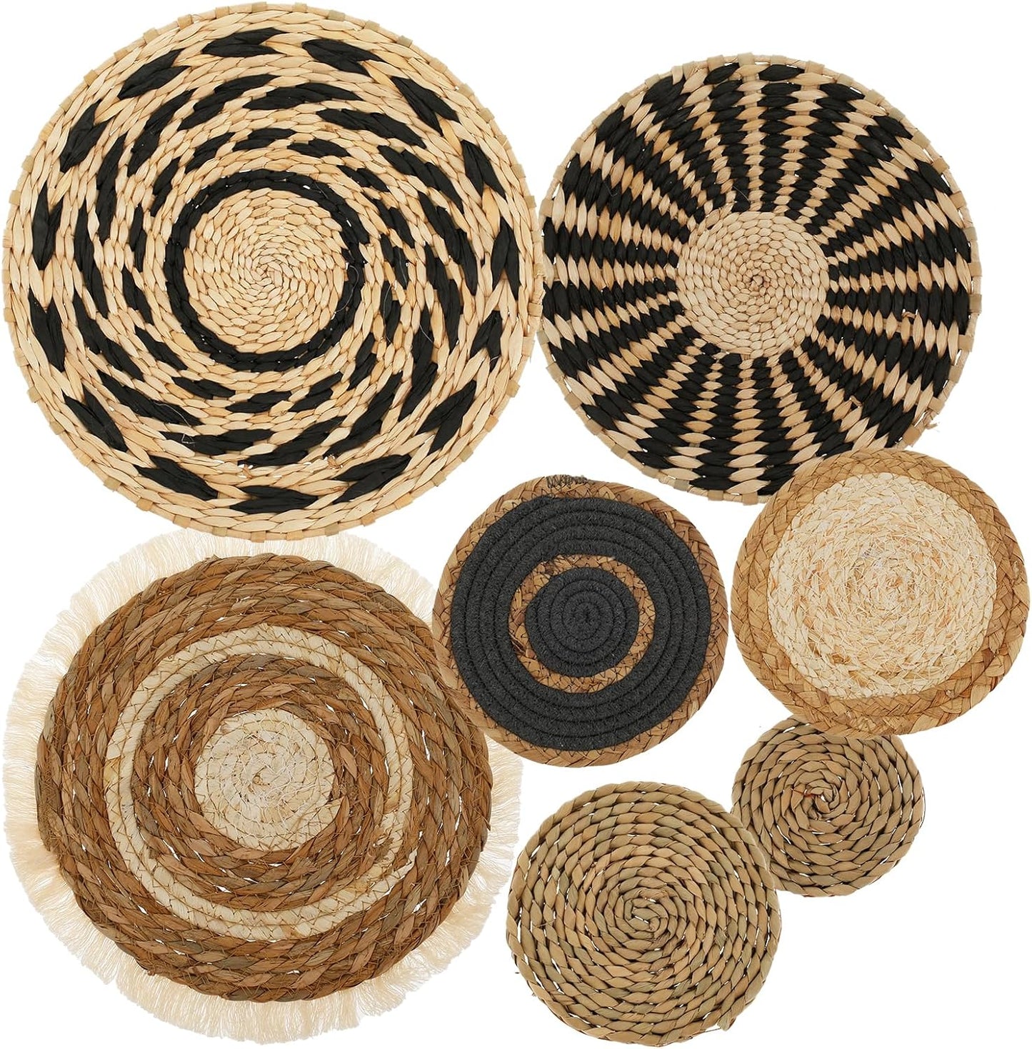 Boho Wall Basket Set / Set of 7
