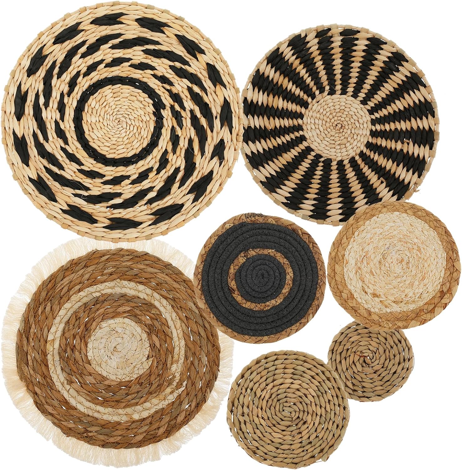 Boho Wall Basket Set / Set of 7