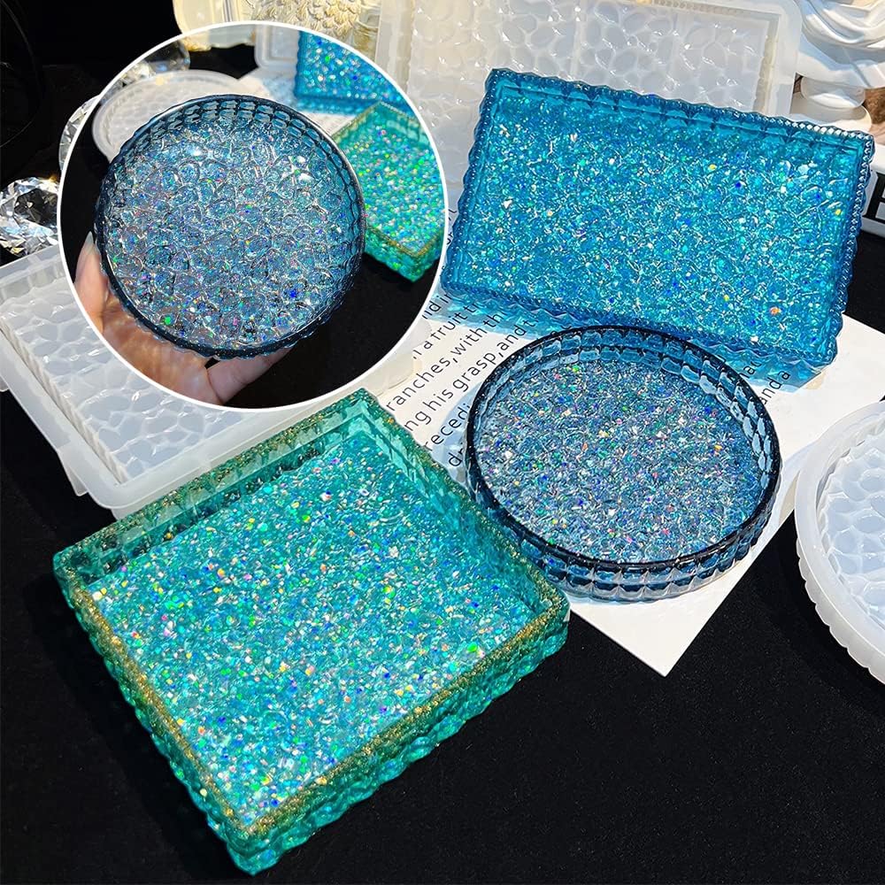 Diamond Resin Tray Mold / 3pc Diamond Trays / Set of 3