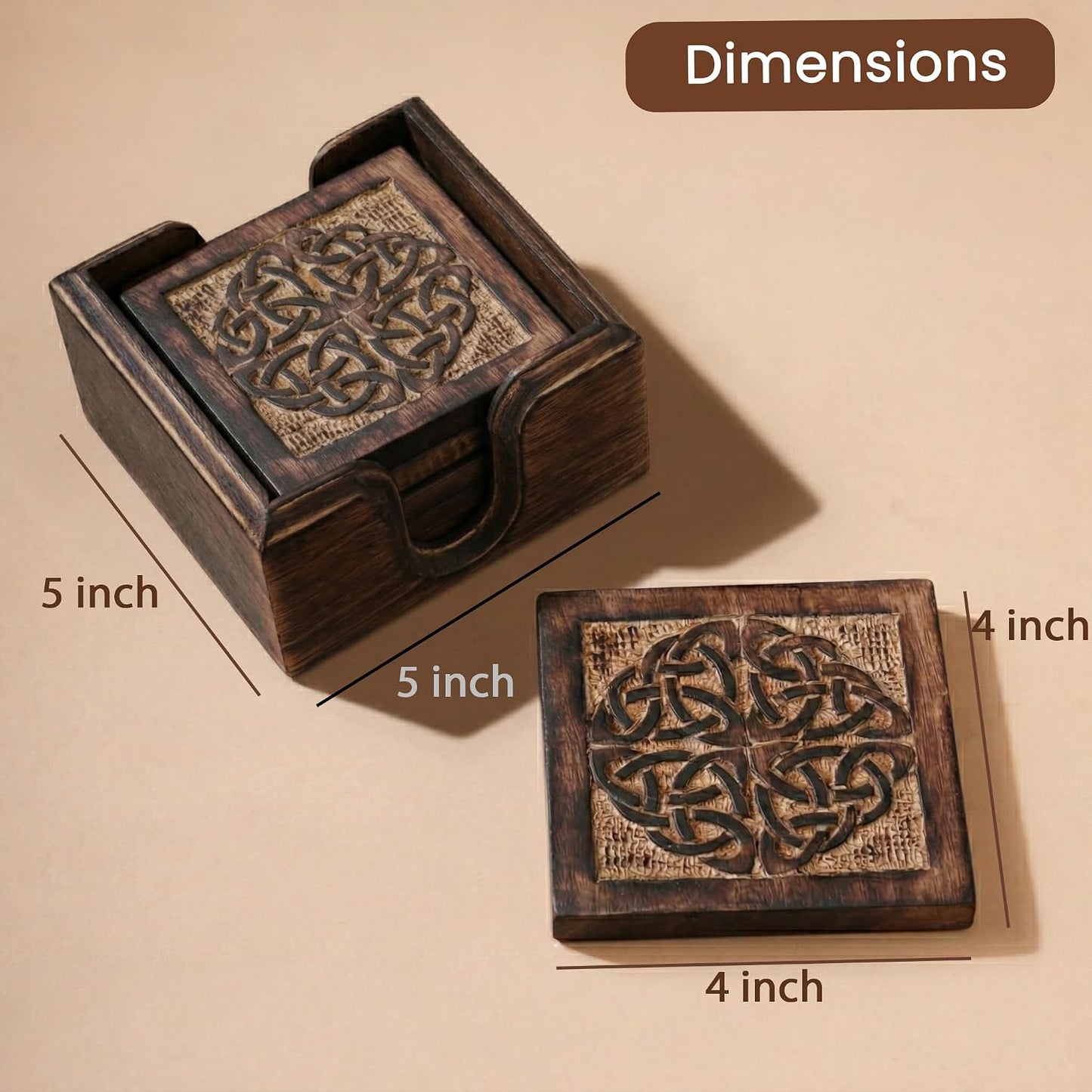 Drink Coasters and Holder / Set of 6