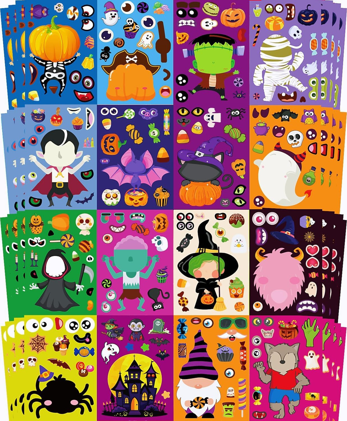 105Pcs Halloween Window Clings, Halloween Window Stickers for Party Decor