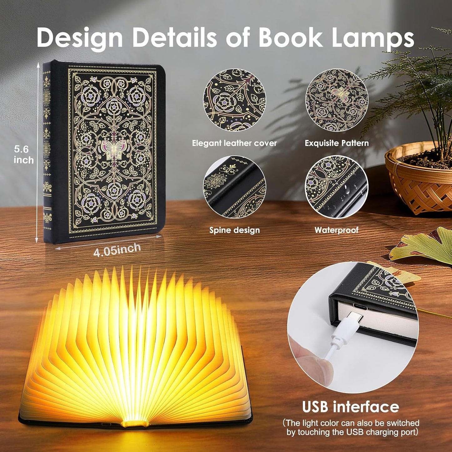 Book Lamp for Book Lovers Gifts