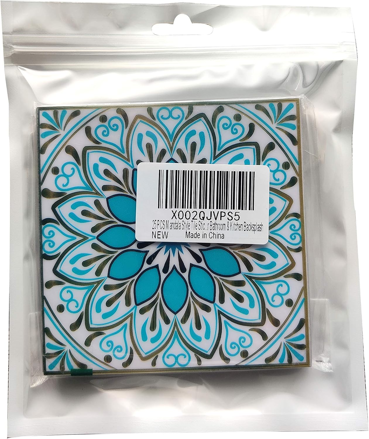 Mandala Style Tile Sticker / Mtl-01 / 4 x 4 / Set of 25