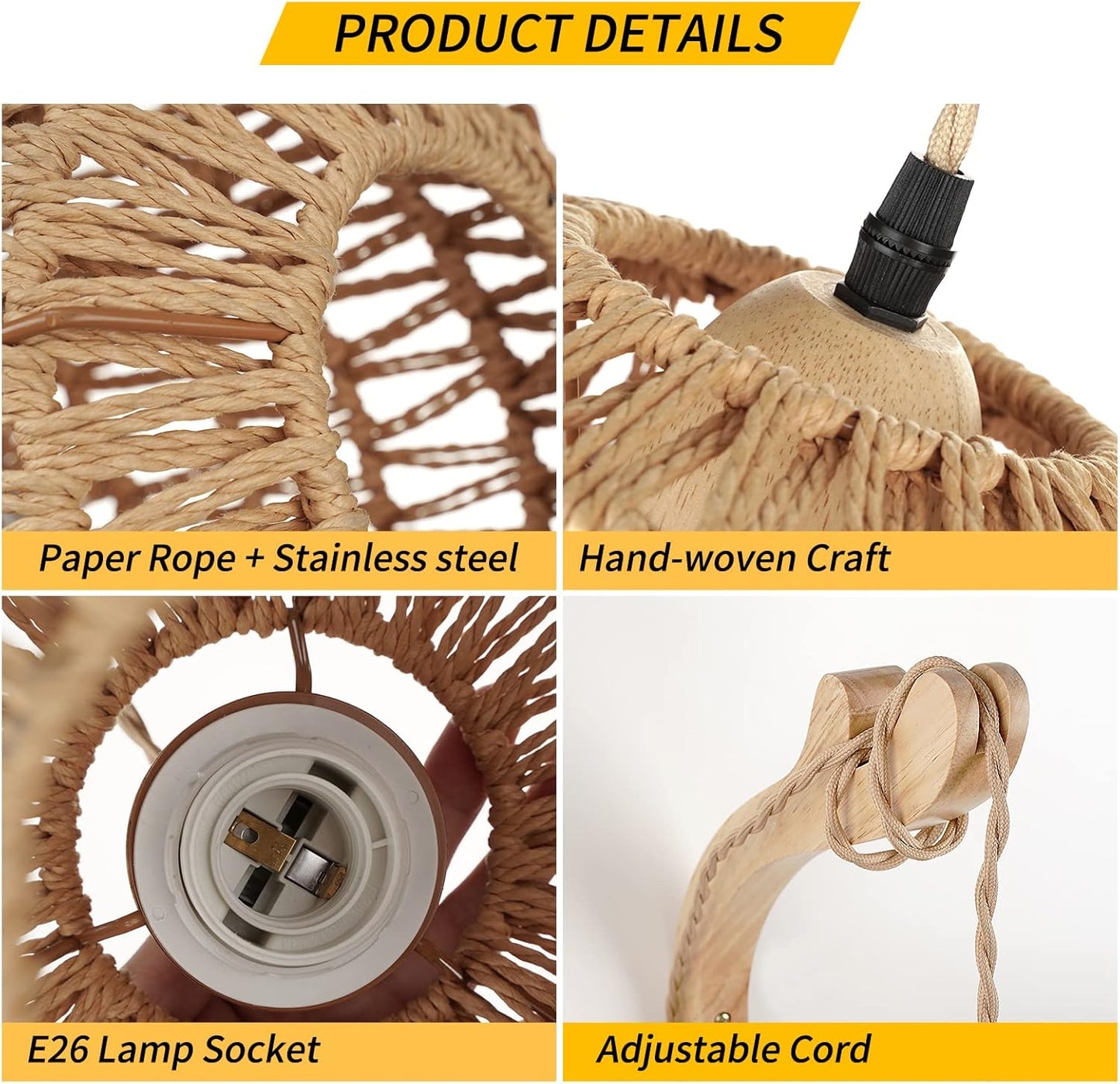 Frideko Rattan Wall Lamp / Brown