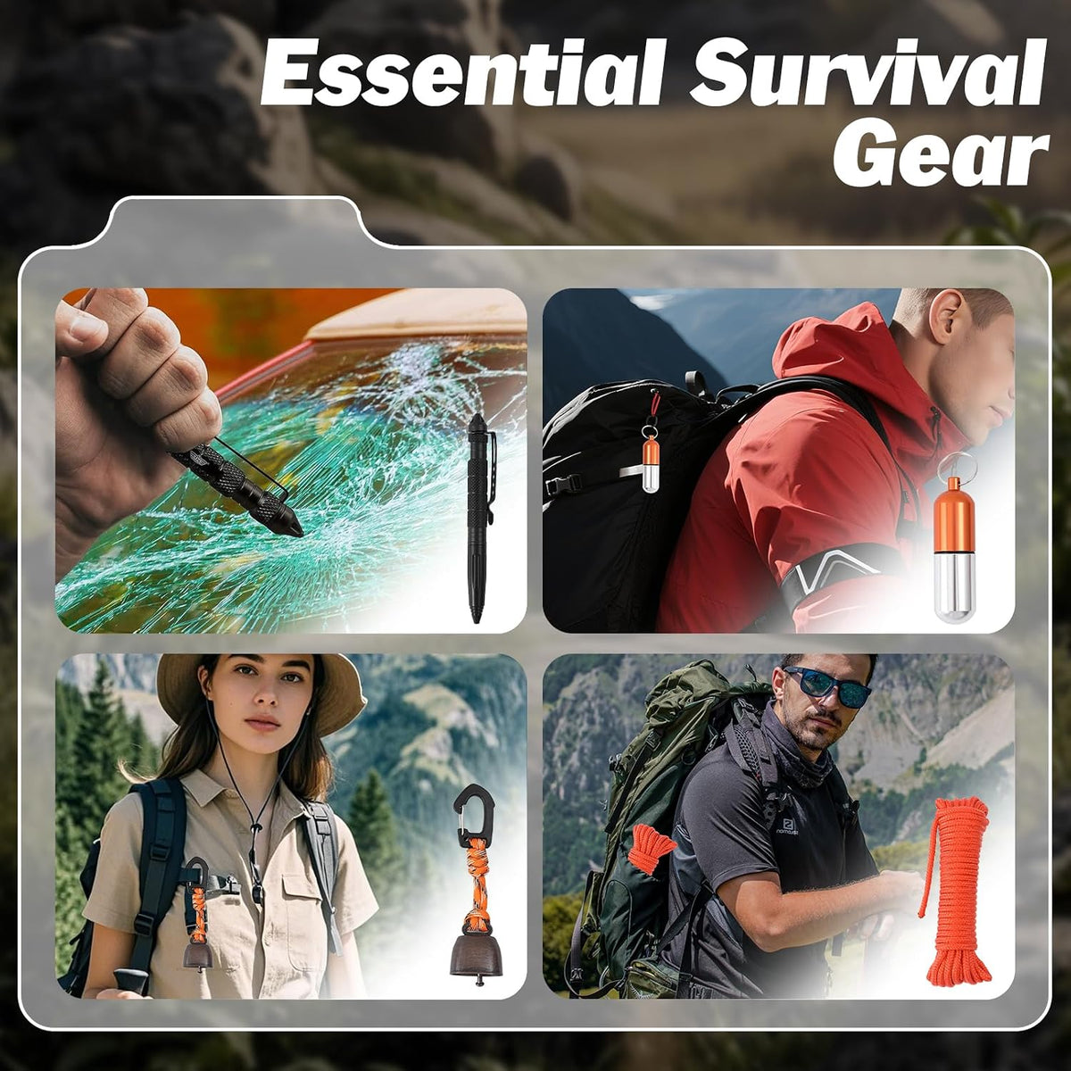 Survival Kit Advent Calendar 2026 for Men - 24 Days Christmas Countdown Calendar Emergency Survival Gears - Adventure