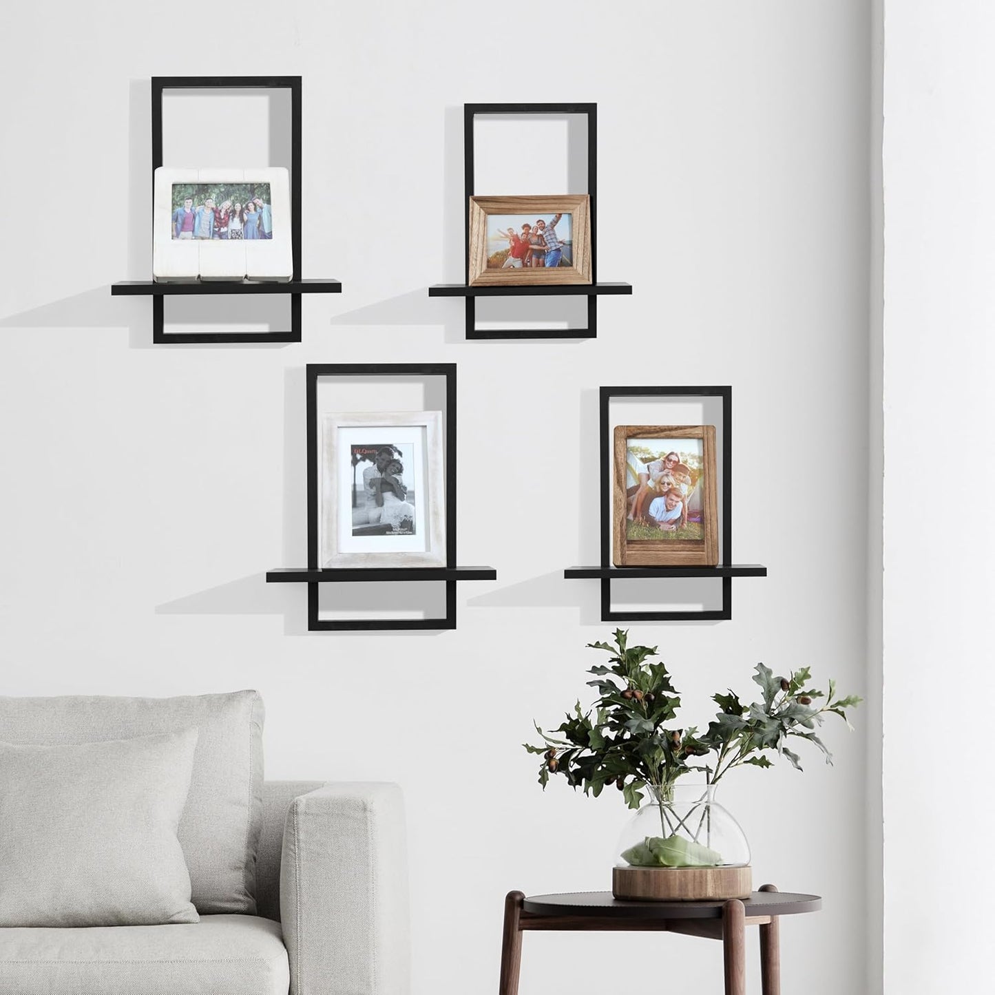 Square Floating Shelves / Black / Set of 2