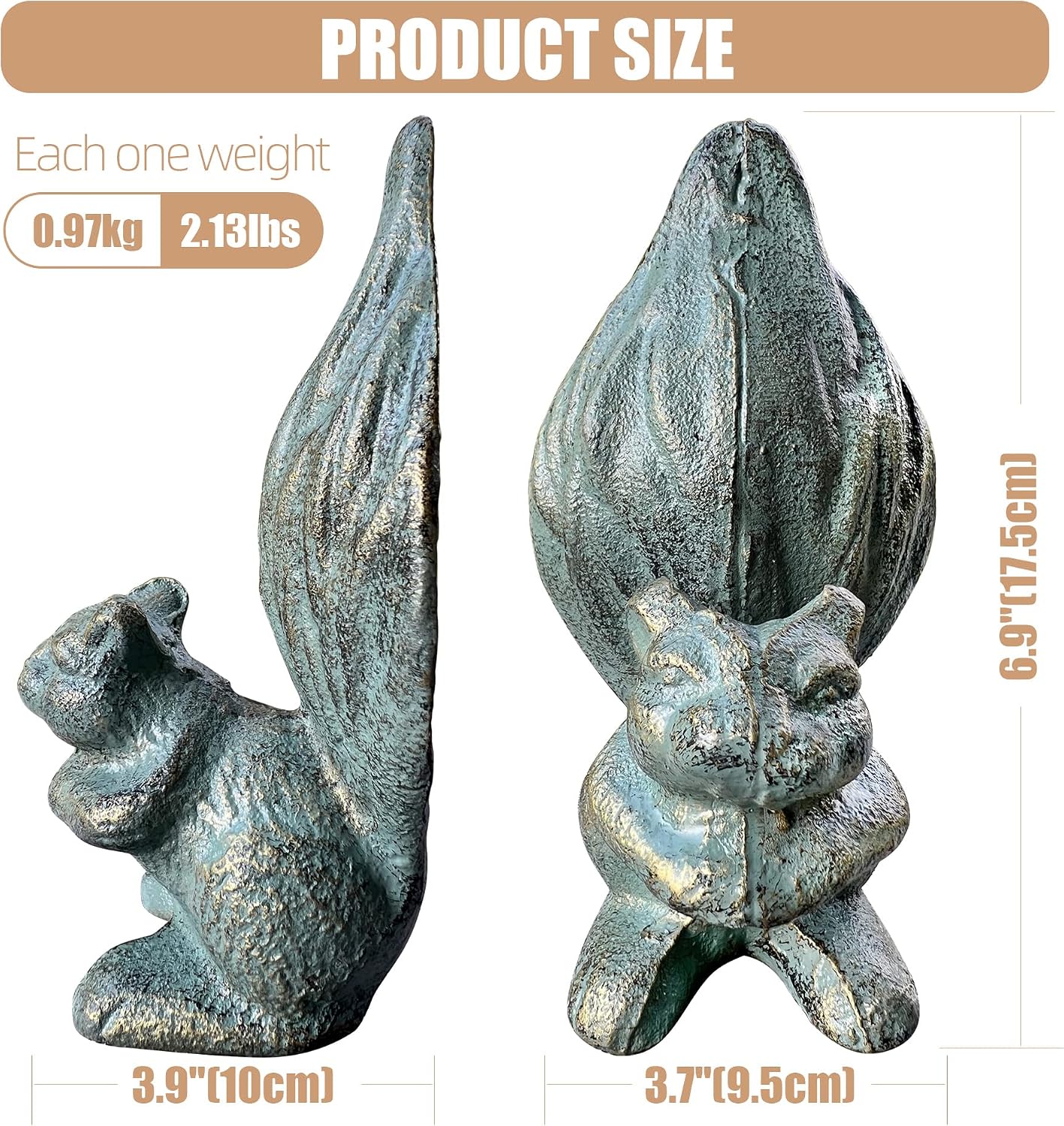 Heavy Duty Book Ends / Gold Green / Set of 2
