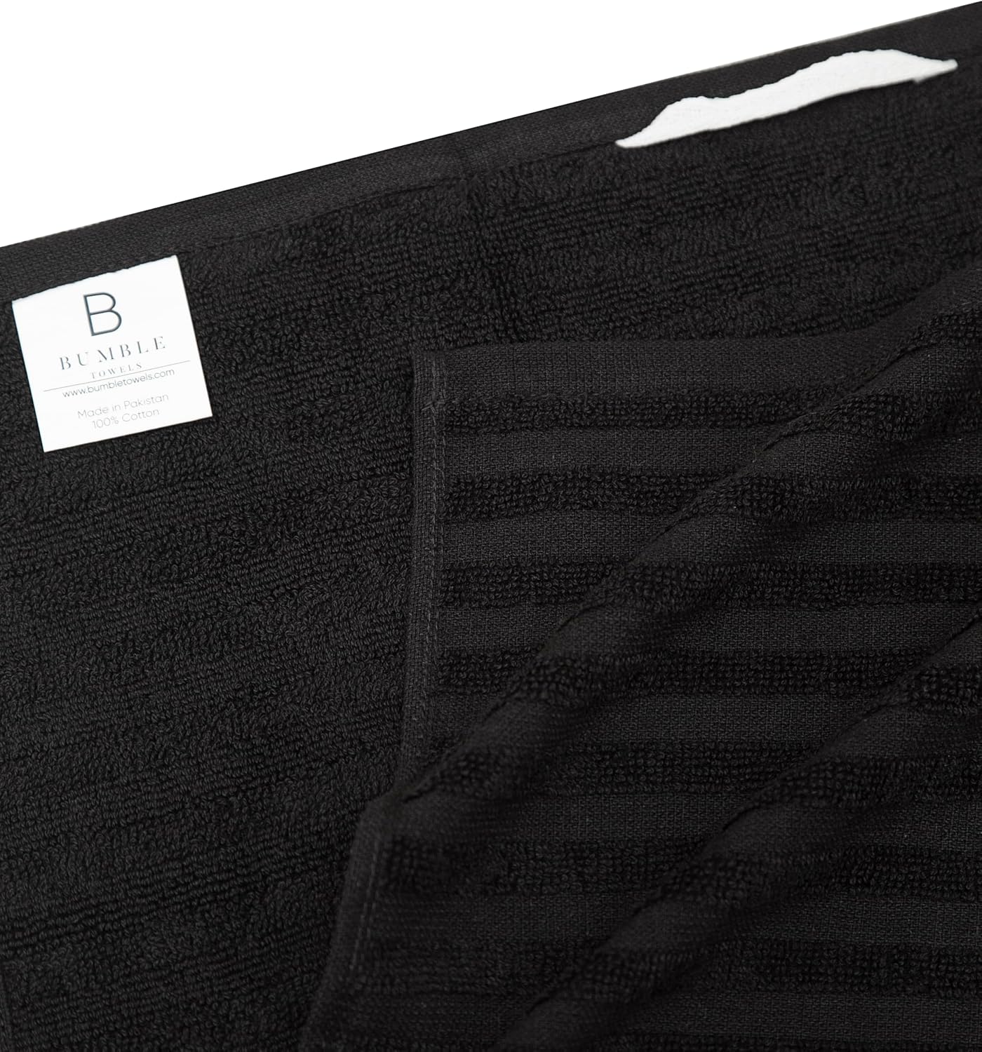 Premium Kitchen Towels 6 Pack 100% Cotton 20"x28" Dish Towels Black Striped | Large Flat & Terry Kitchen Linen Set with
