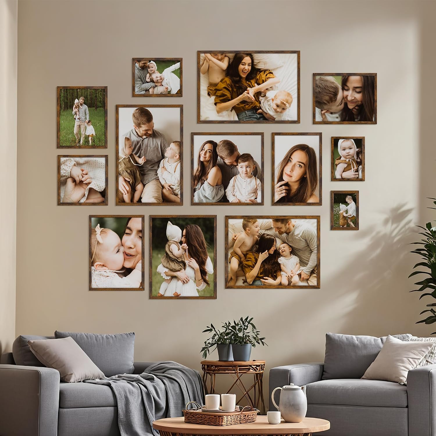 Giftgarden 16x20 Picture Frame Rustic Brown, 16 by 20 Thin Poster Photo Frame for Wall Display, Single