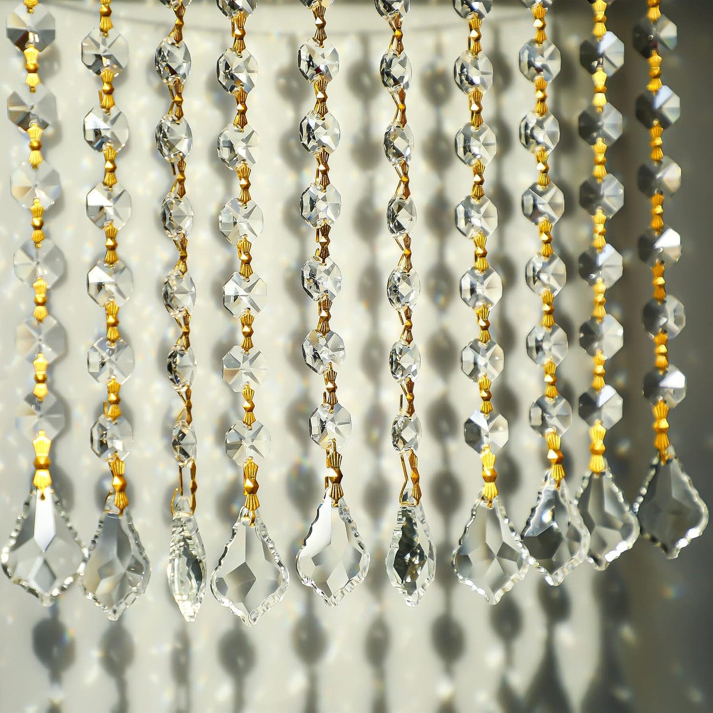 Crystal Garland Strands Hanging Glass Chandelier Beads Chains Crystal / Maple Leaf / Set of 10