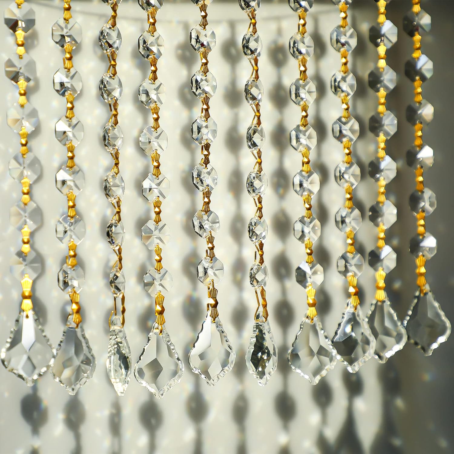 Crystal Garland Strands Hanging Glass Chandelier Beads Chains Crystal / Maple Leaf / Set of 10