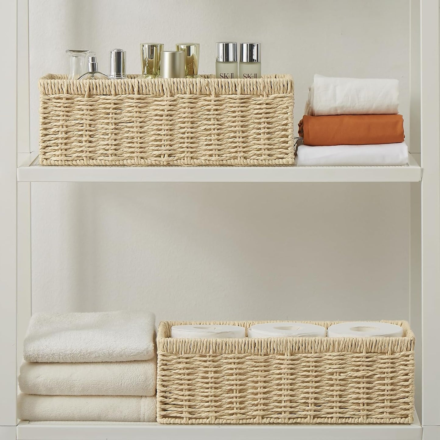 Wicker Baskets / Wicker Storage Basket / Paper Rope