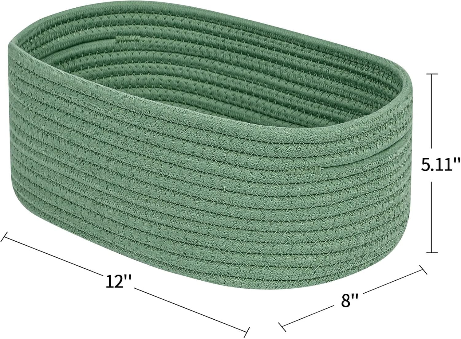Woven Basket for Organizing/Storage / Green / Small Basket / Set of 2