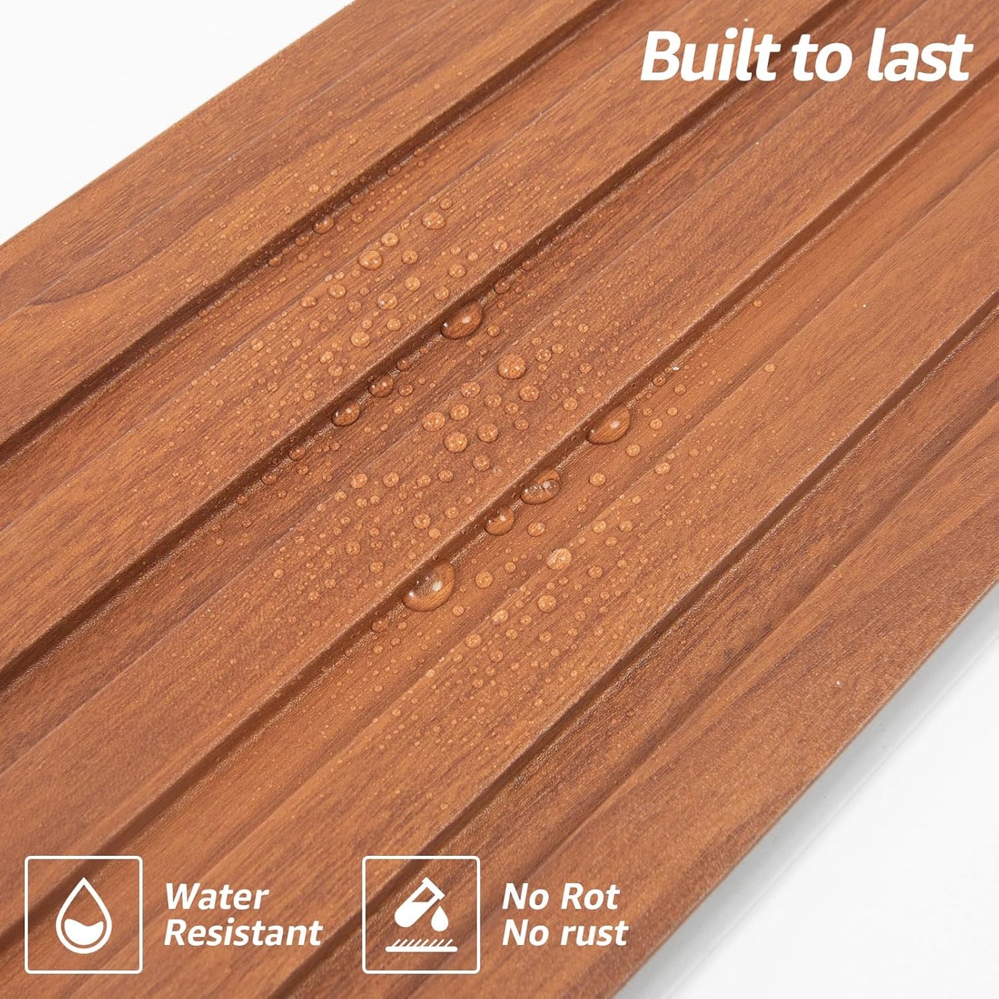 WPC Wainscoting Panels / 48" * 6 / Teak / 48 x 6 / Set of 16
