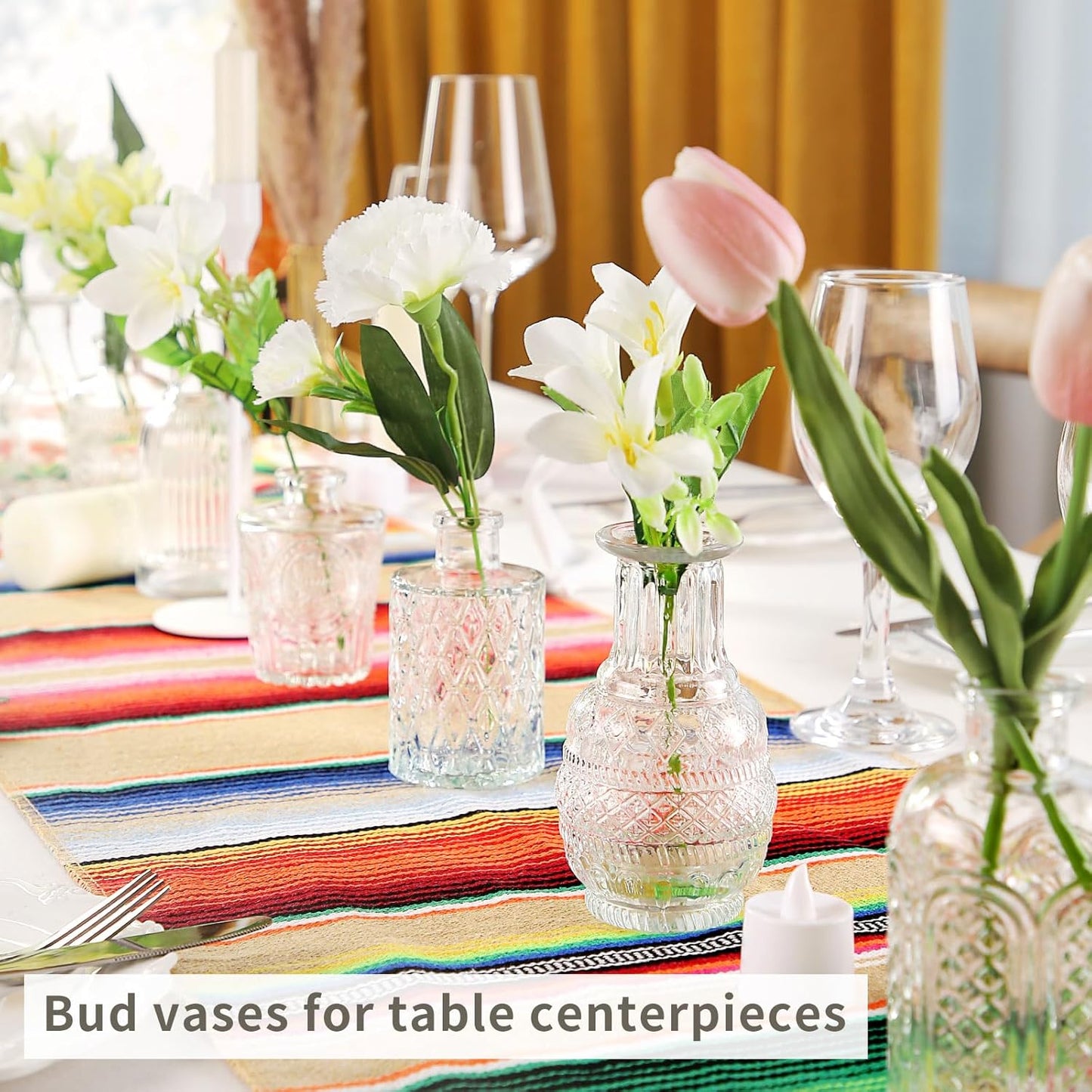 Glass Bud Vases in Bulk Pcs / Clear / Set of 30