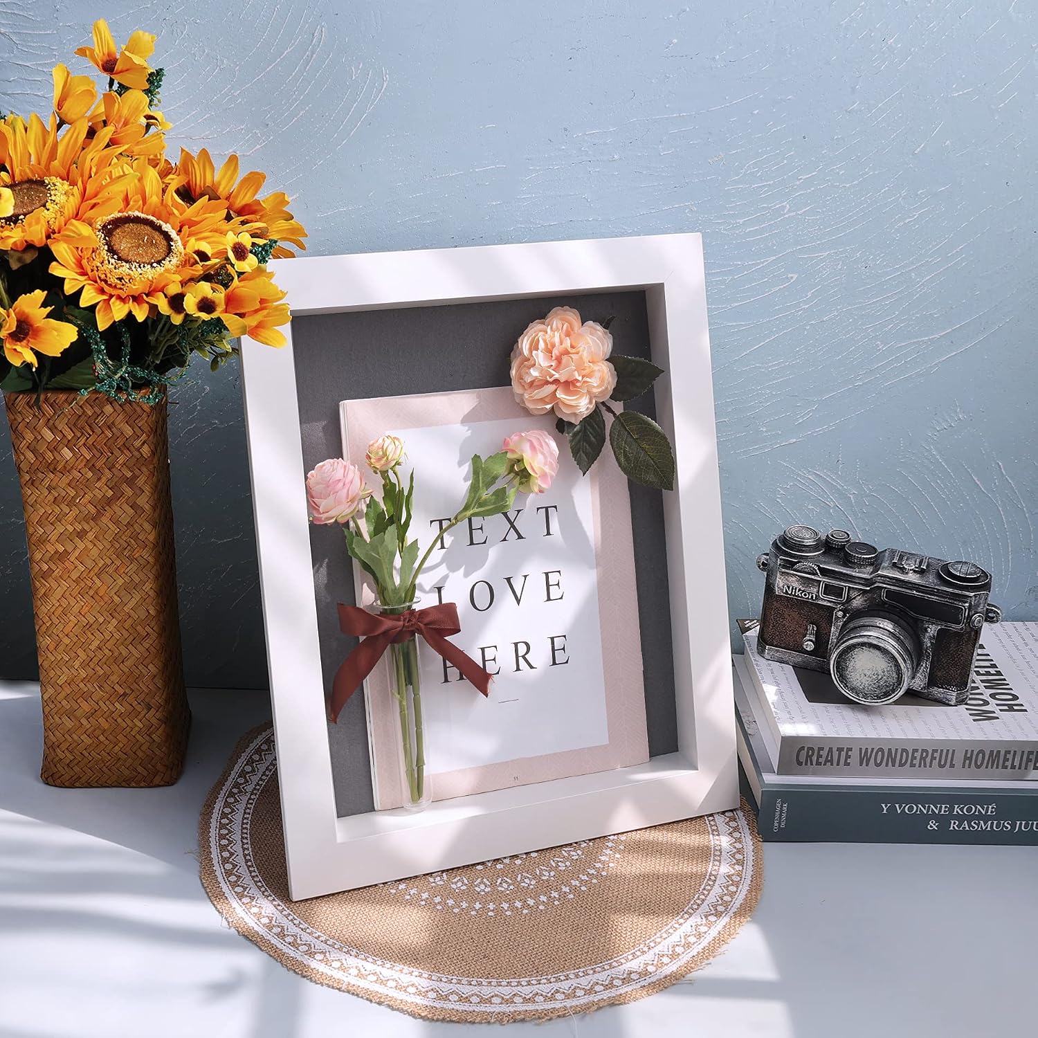 Frametory 11x14 Shadow Box Frame Display Case, 2-inch Depth (White) | Strengthened Glass Cover, Display Box for Wall