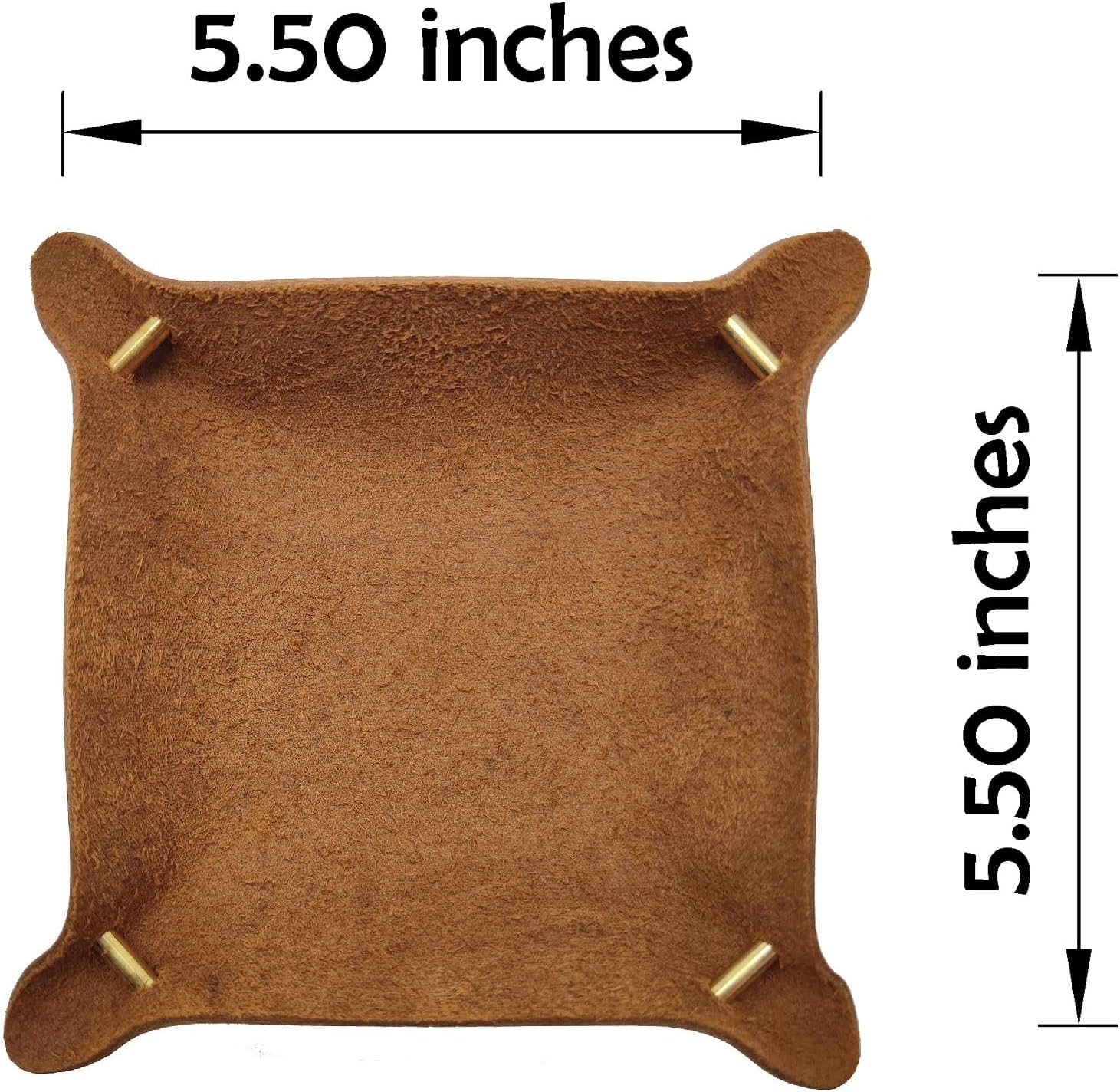 Leather Valet Tray Entryway Catchcall Tray Nightstand Organizer / Cinnamon-crazy Horse Leather