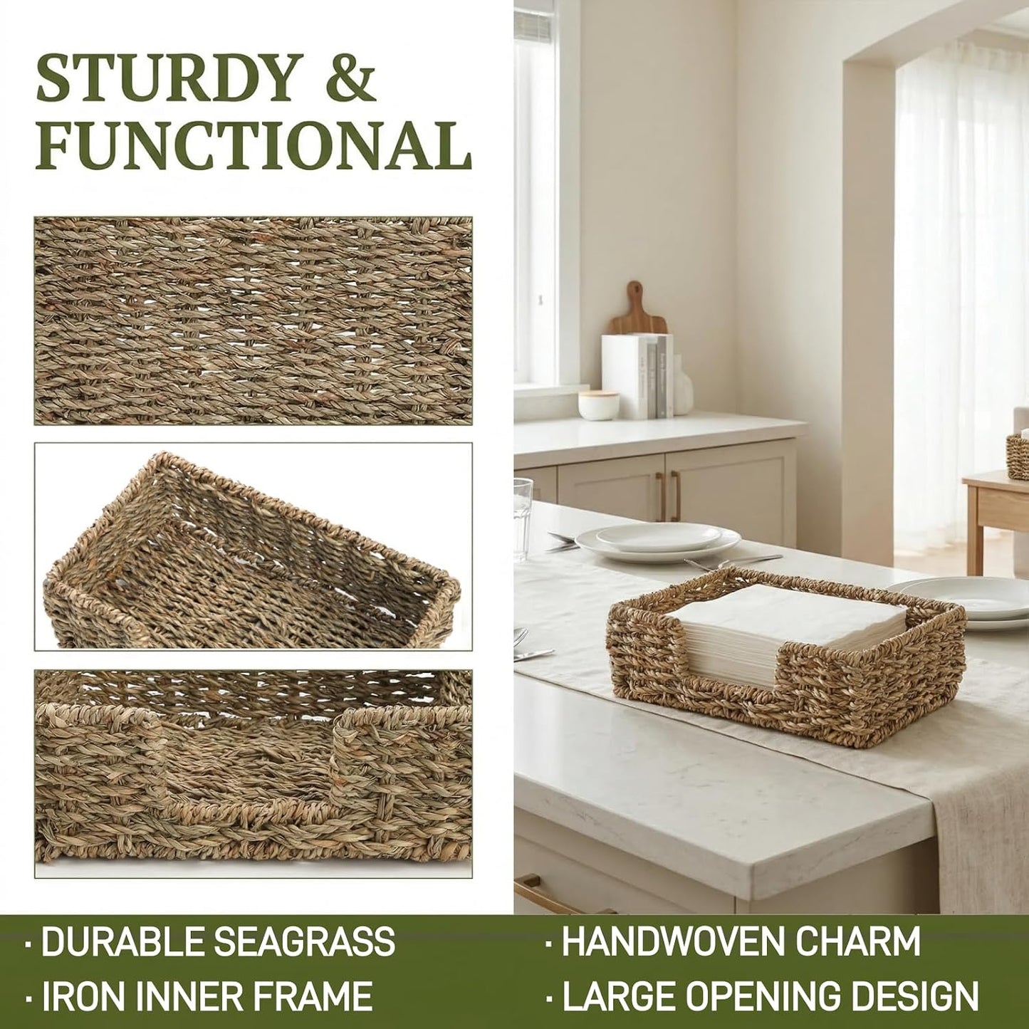 Woven Napkin Holders / 8.2 x 4.7 / Set of 2