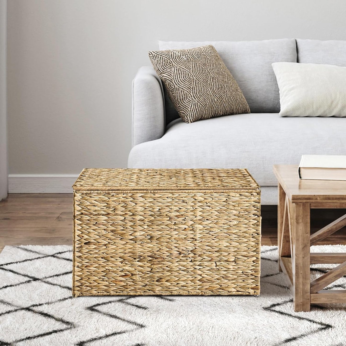Woven Storage Bin / Natural / 15.7 x 26 x 15.7 / 105 L: Inches