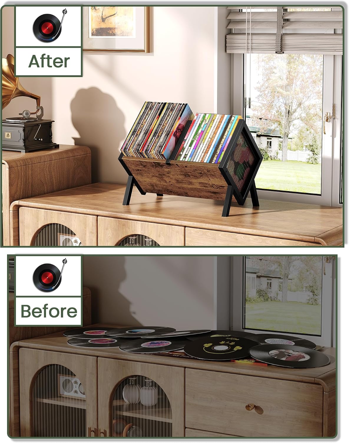 Vinyl Record Holder, Vinyl Record Storage Rack, Album Display Rack, Versatile Storage Shelf, Album Organizer, for
