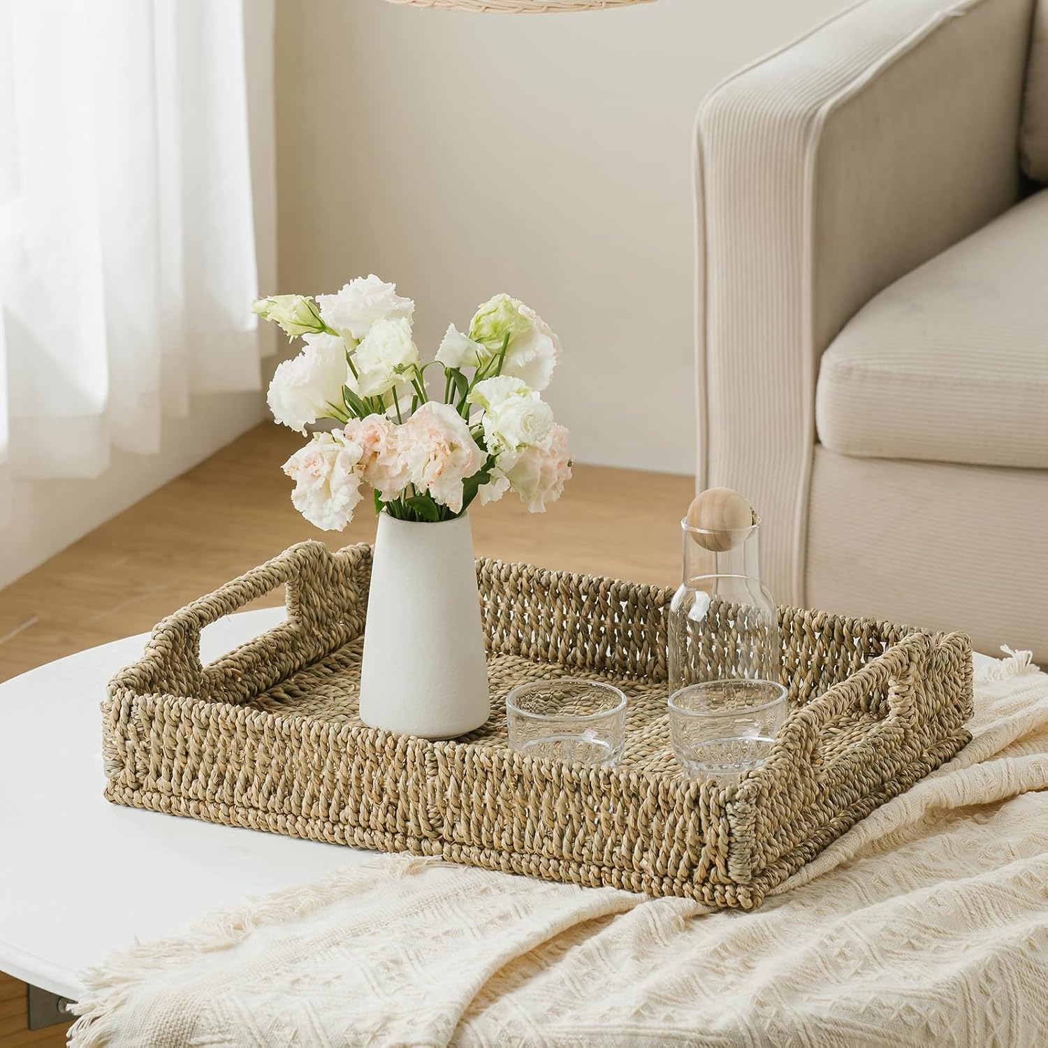 Seagrass Handwoven Trays / 17.3 x 13.4 x 3.6 / Seagrass-rectangle