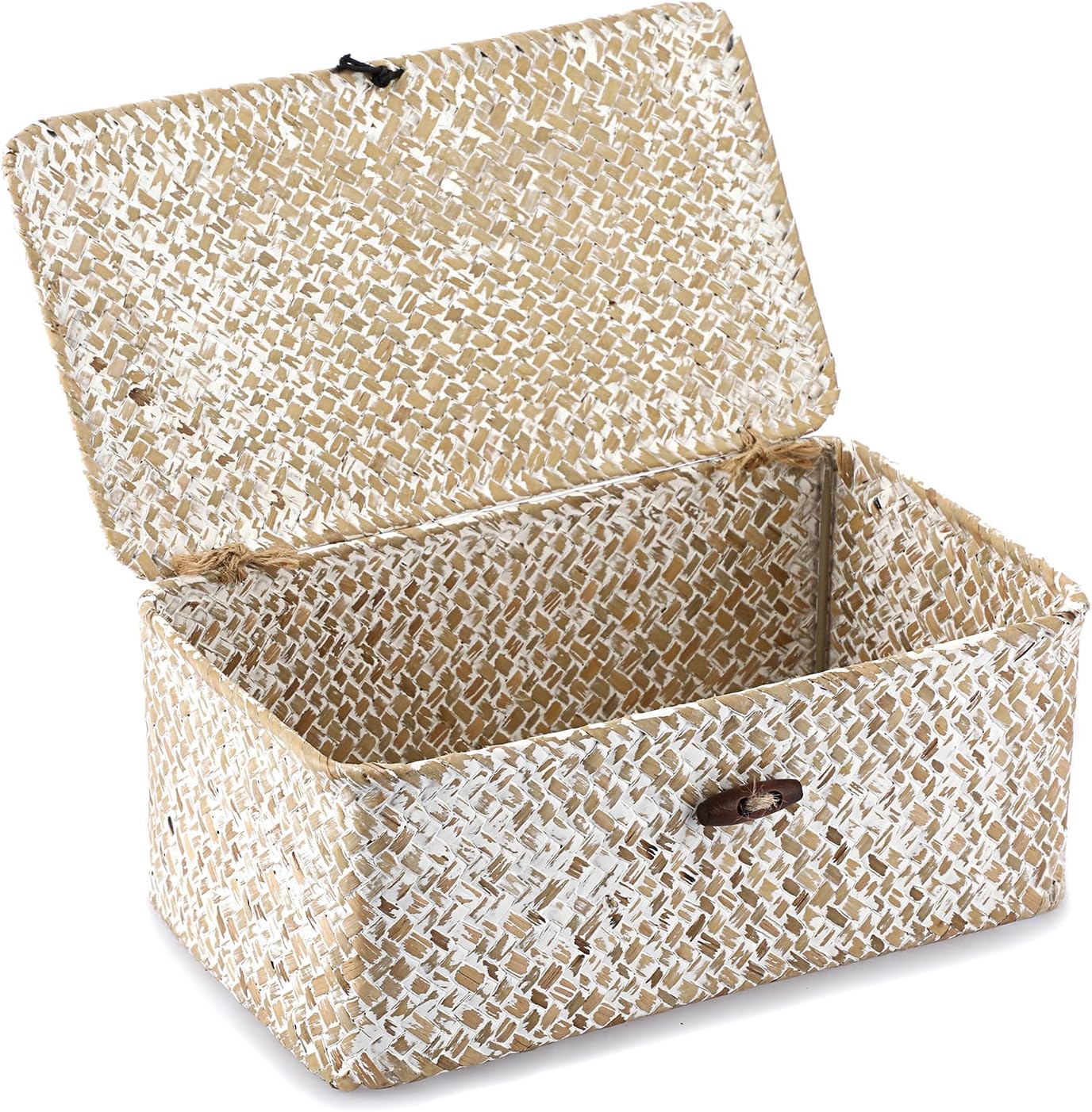 Wicker Shelf Baskets / Small / Whitewash