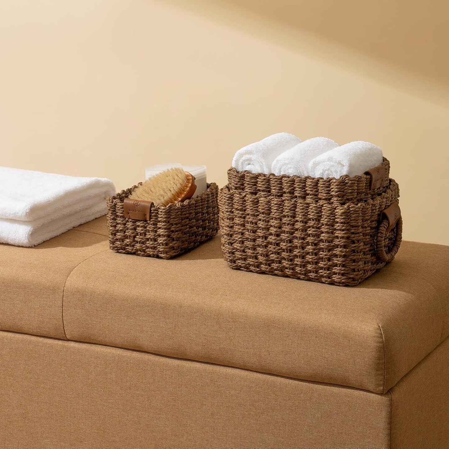 Woven Storage Baskets / Brown