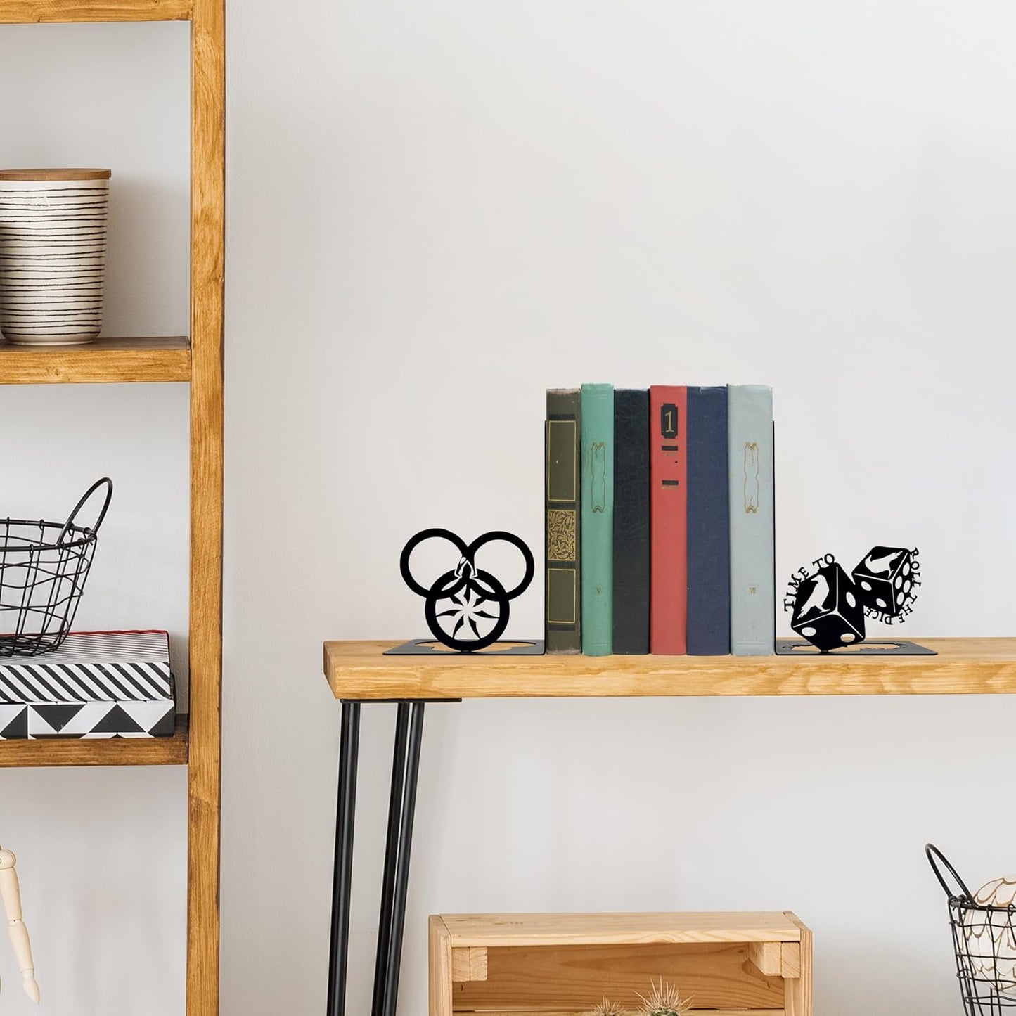 Metal Decorative Book Ends