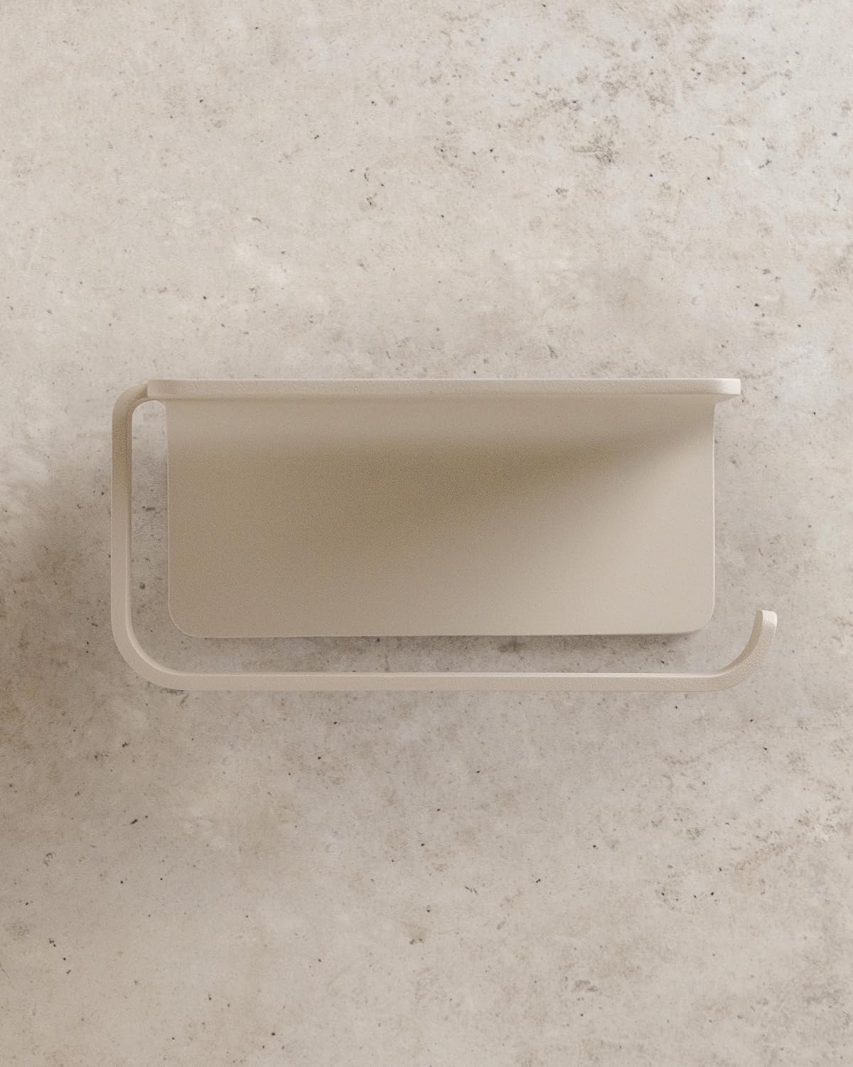 KAZAI. Toilet Paper Holder Wall Mount No Drill | Adhesive Toilet Paper Holder with Shelf | Bathroom Tissue Holder