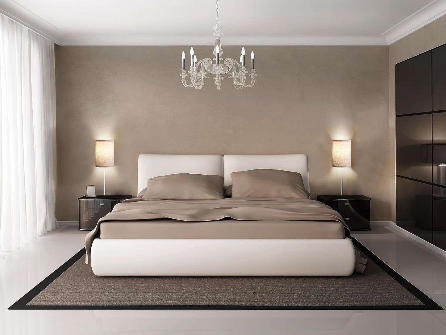 AVV Wall Sconces Set of Two, Wall Lamp Plug in with On/Off Switch, 2700K 4000K 5000K Selectable, Wall Lights for