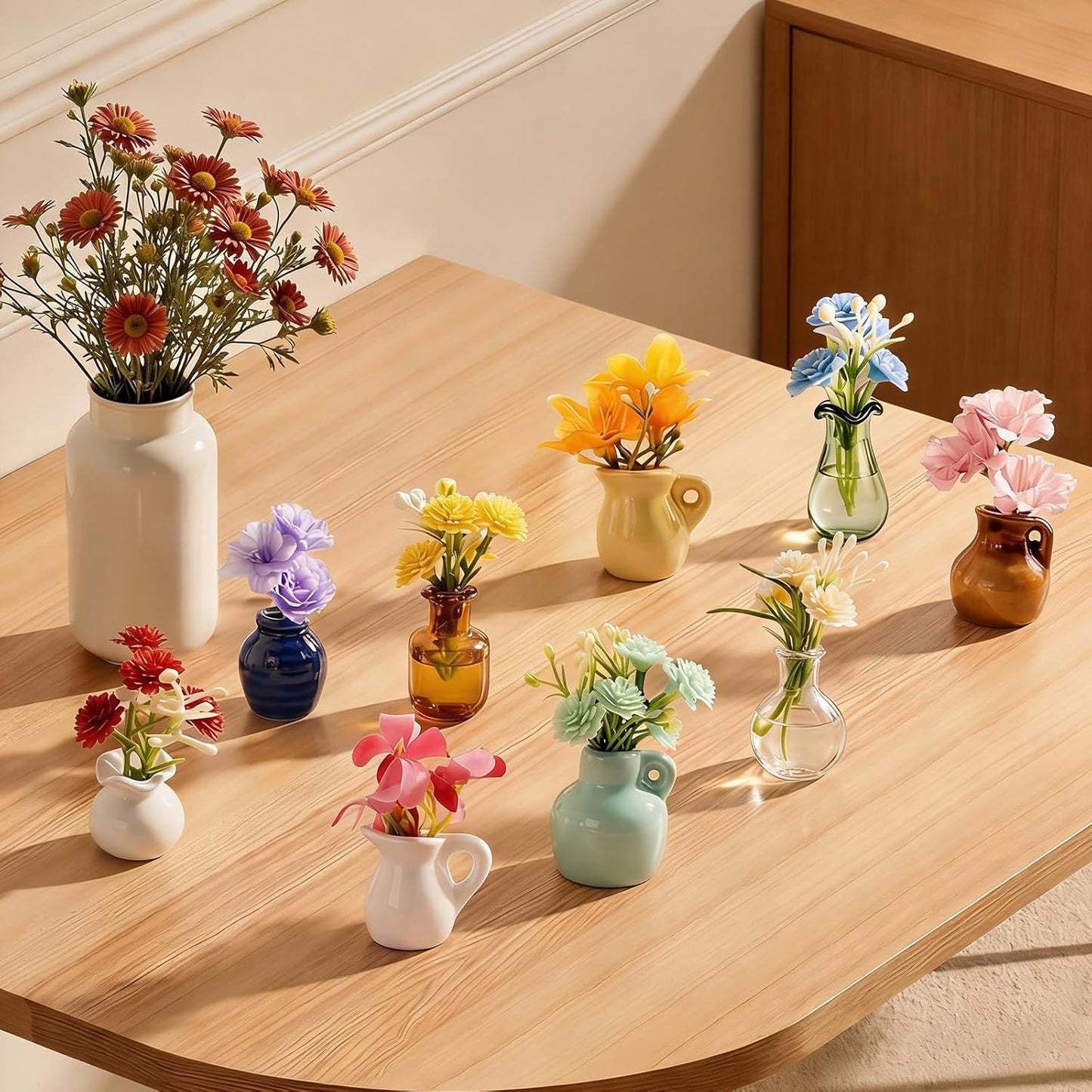 Funny Small Ceramic Vase Magnetics / Set of 12