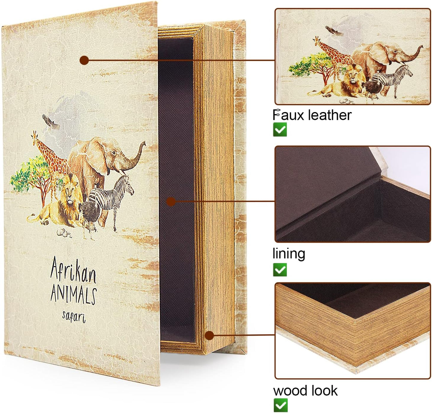 Decorative Book Boxes / Afrikan Animals