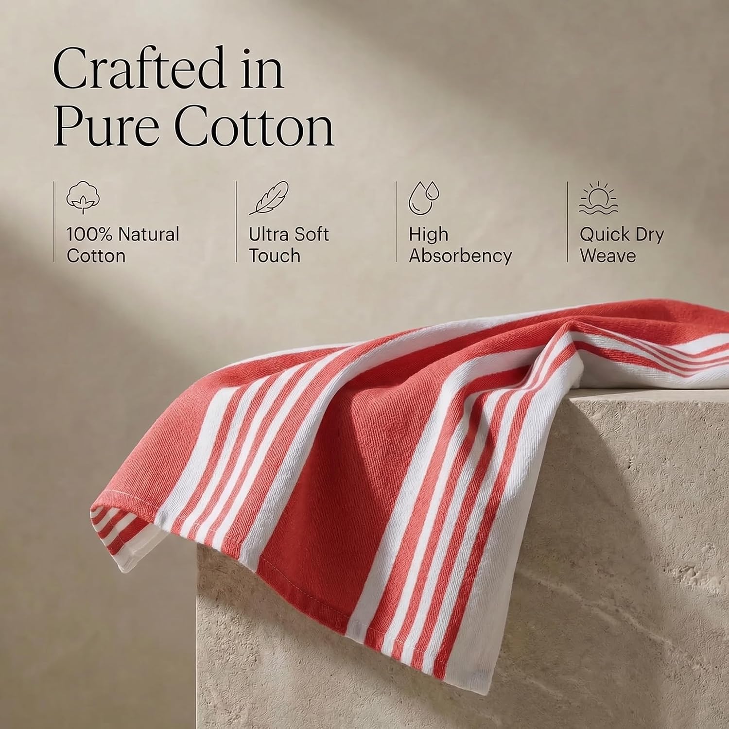 Urban Villa Kitchen Towels Cotton Dish Towels 20”x30” (Set of 6) Chillired