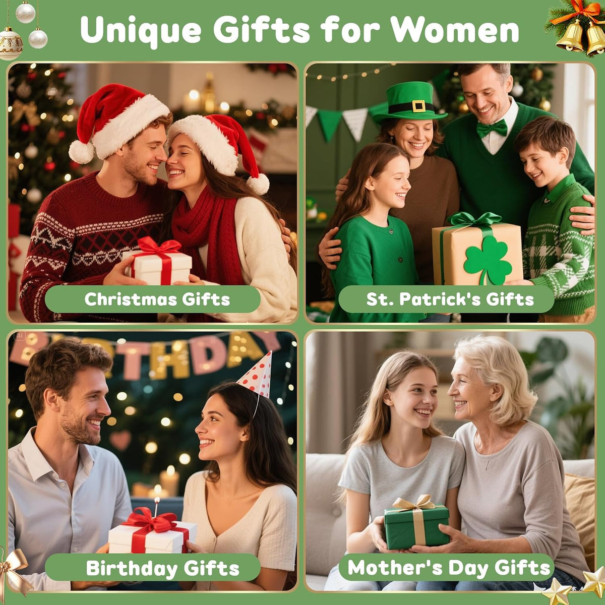Large 3 Wick Flameless Candles Set of 2, 4"x4" Flickering LED Candles with Remote & Timer, Dimmable Real Wax Pillar