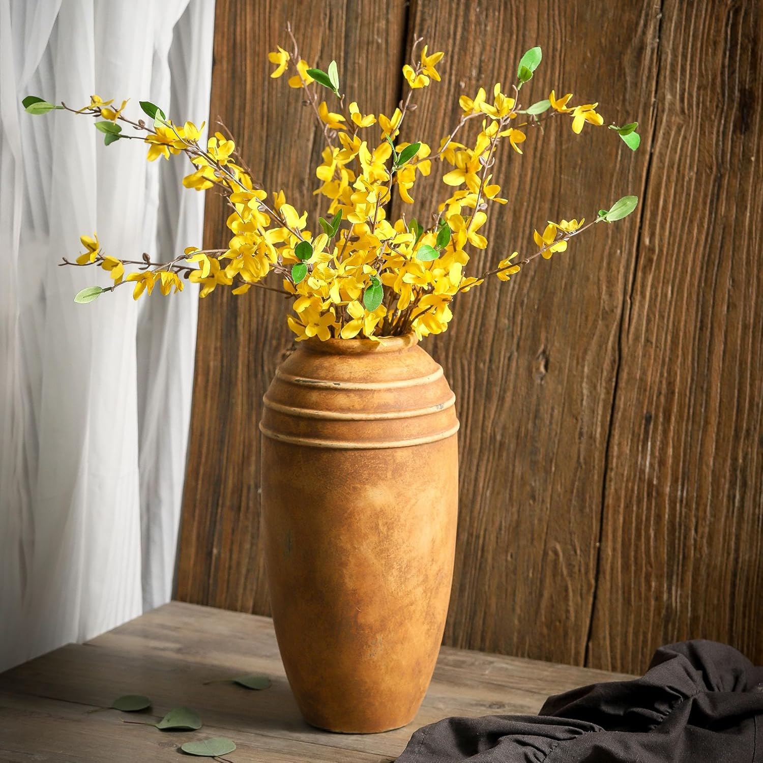 Large Ceramic Flower Vase / 101-2-12.87in / 12.87 Inch