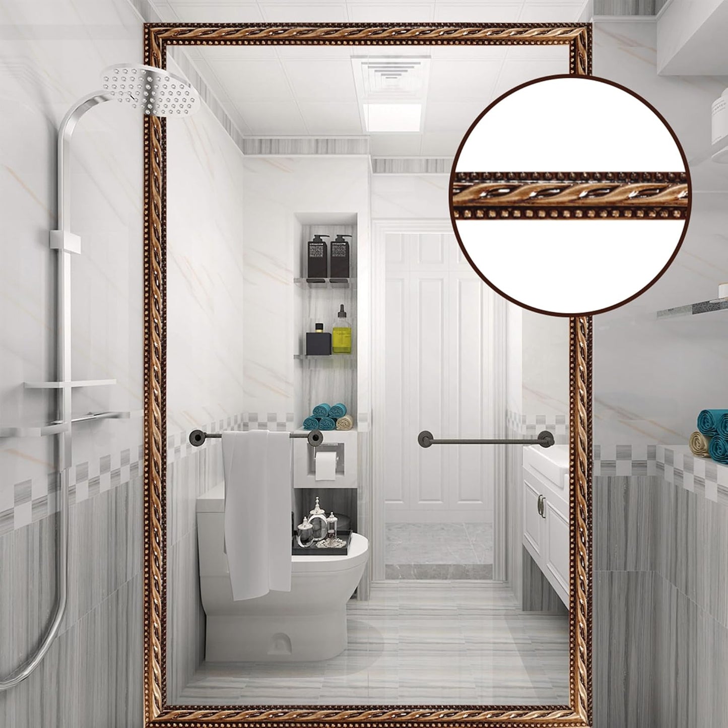 Self Adhesive Peel and Stick Molding Ceiling Molding / Brass