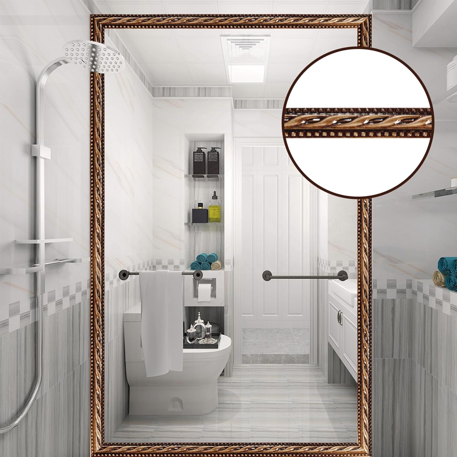 Self Adhesive Peel and Stick Molding Ceiling Molding / Brass