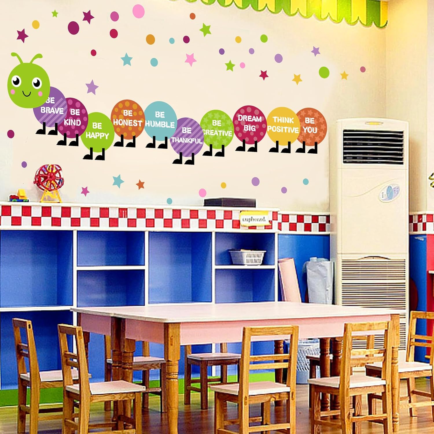 Kids Playroom Wall Decals Inspirational Wall Stickers Colorful Nursery Walls Decal Polka / Purple
