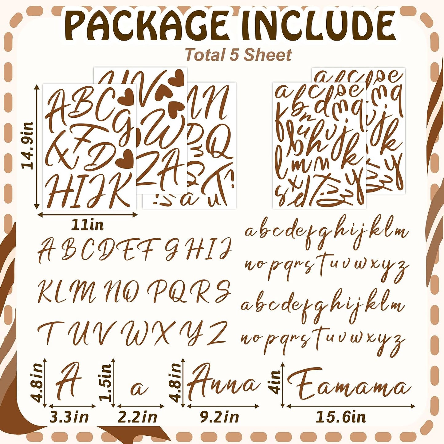 Custom Name Backdrop Sticker for Party Event Custom Decal for Balloon Arch / Brown Diy Name