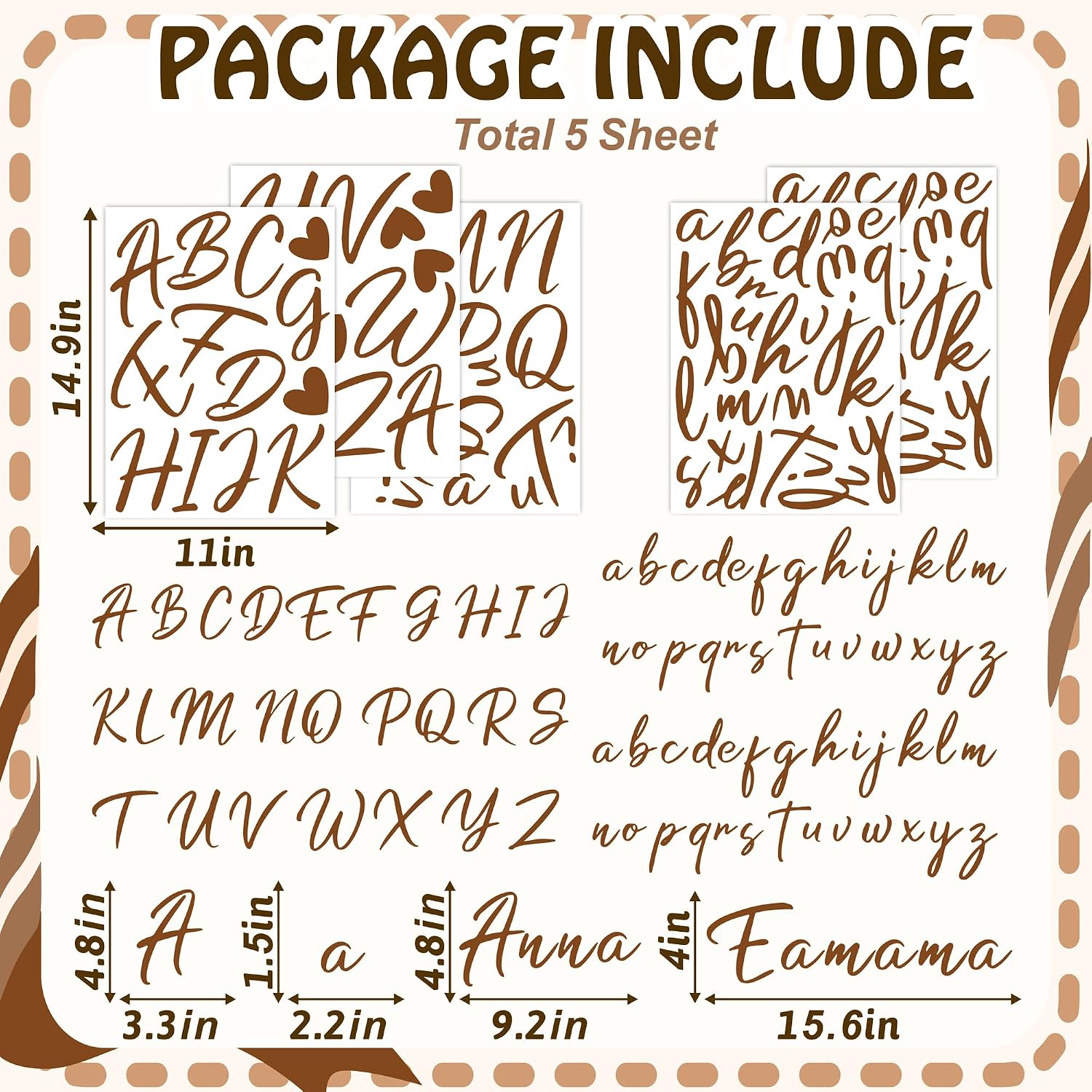 Custom Name Backdrop Sticker for Party Event Custom Decal for Balloon Arch / Brown Diy Name