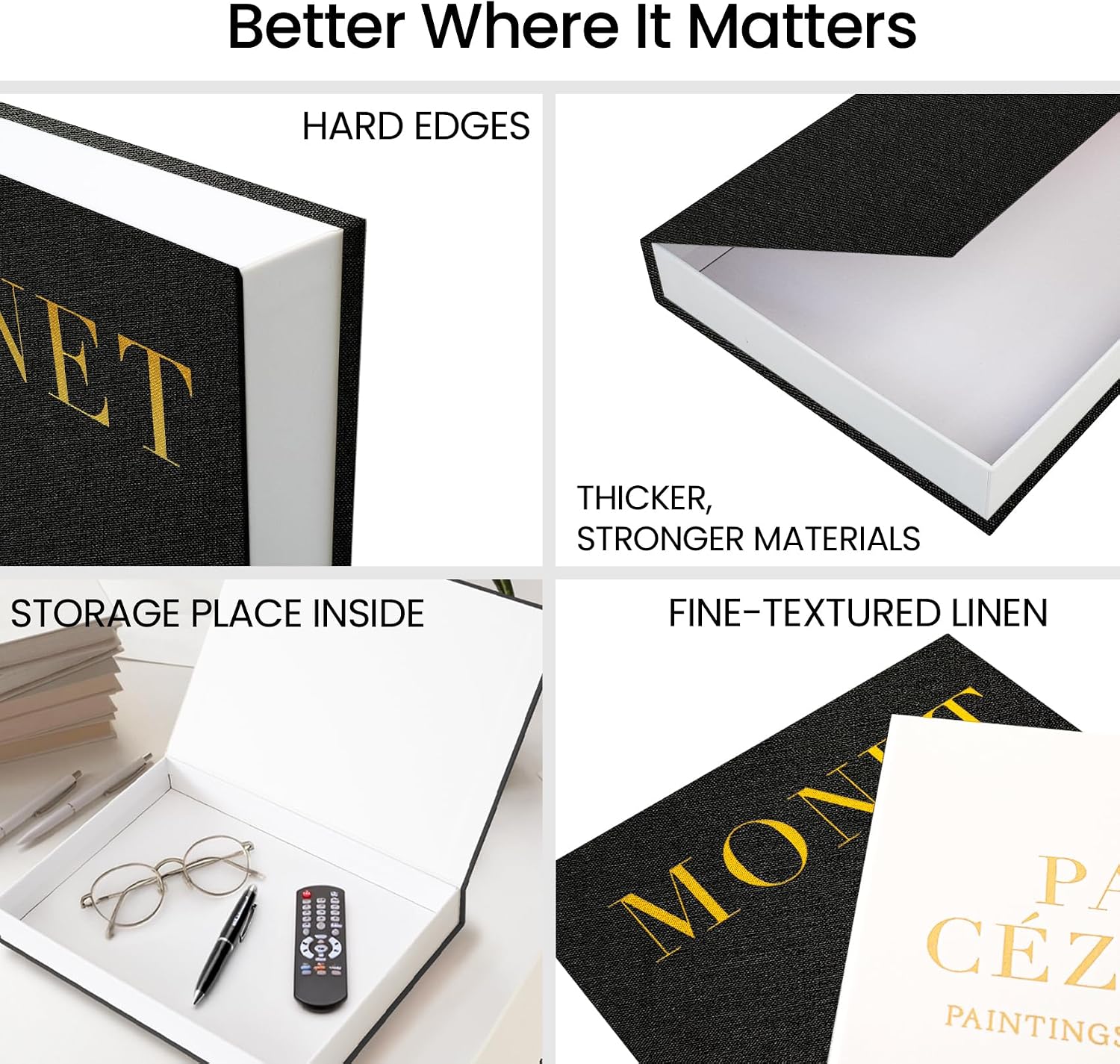 Aesthetic Decorative Books / Cezanneblack / Set of 2