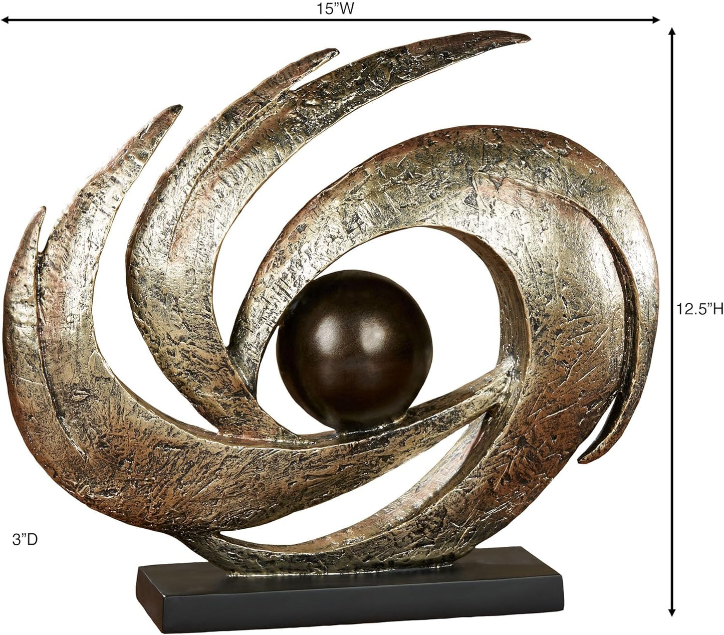 Made of Resin / Aged Gold / 12 Inch