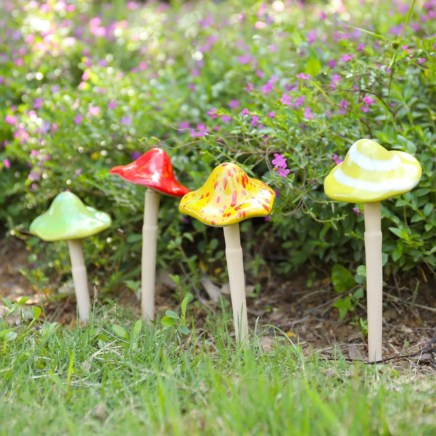 Mushroom Statue Decor / 4 Mushroom / Set of 4