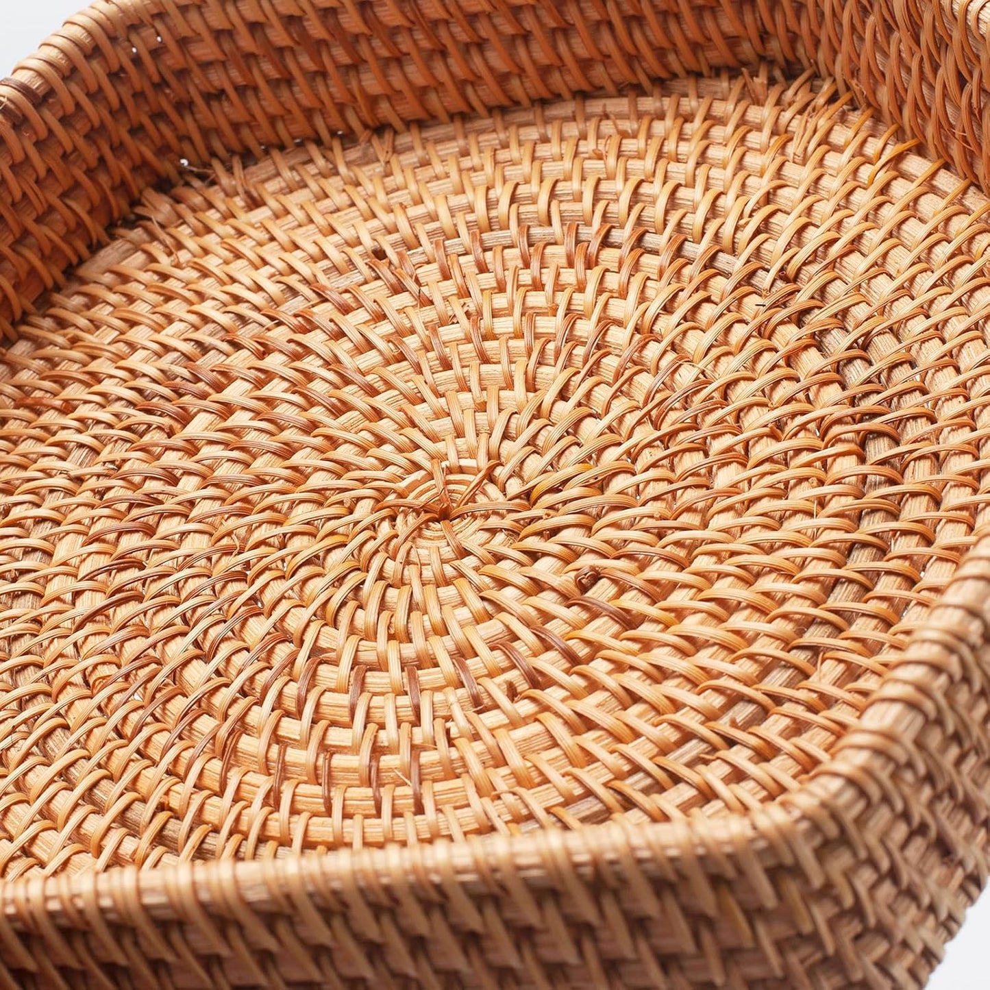 Hexagon Rattan Serving Tray / 8.7 x 8.7 x 1.8 / Natural